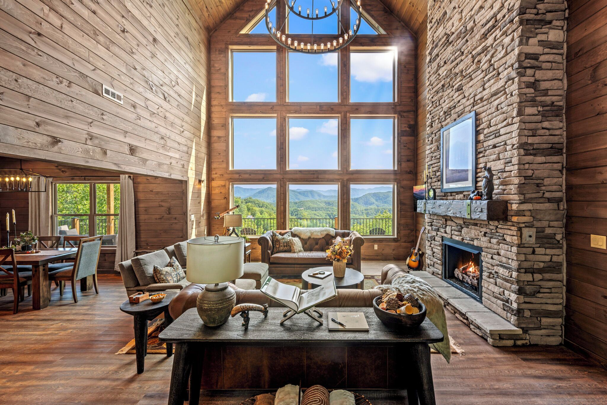 Smart TV, fireplace, DVD player, video library