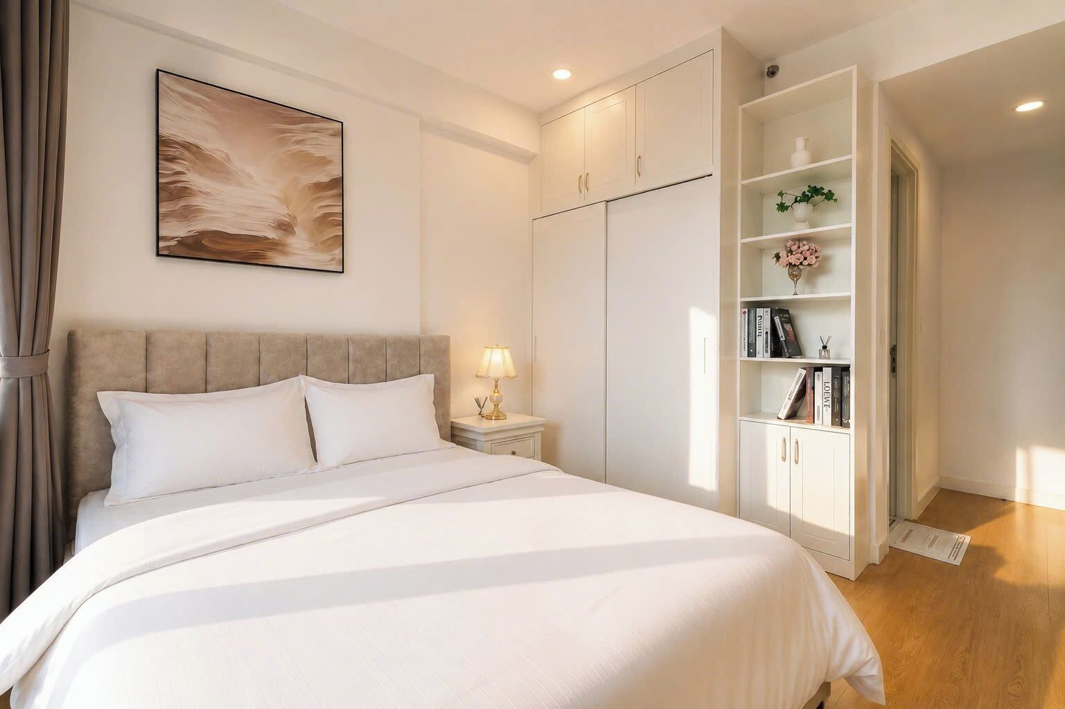 Superior appartement, 2 slaapkamers, keuken, uitzicht op de stad | Een minibar, een bureau, een laptopwerkplek, geluiddichte muren