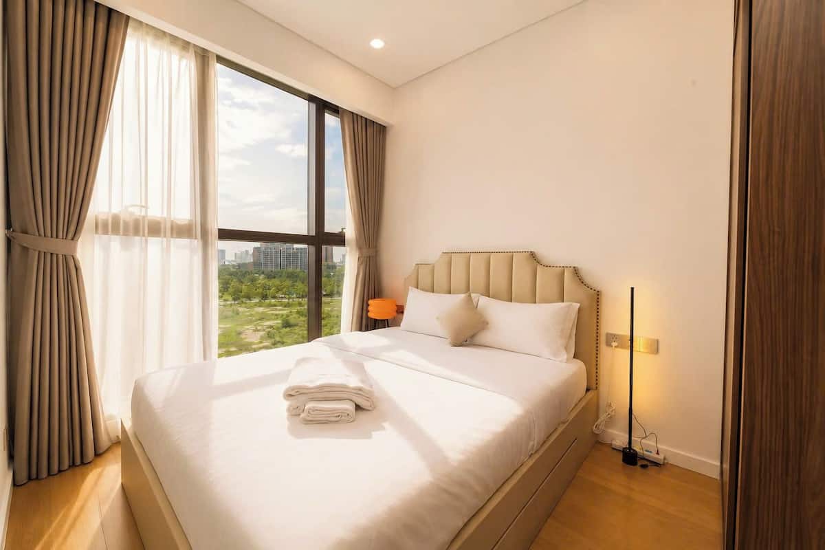 Apartemen Superior, 2 kamar tidur, dapur, pemandangan kota | Minibar, meja kerja, ruang kerja ramah laptop, dan kedap suara