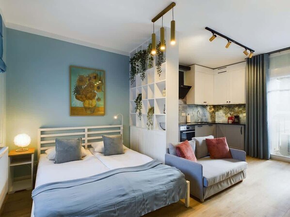 Iron/ironing board, WiFi, bed sheets - Starowiślna 37 | Cosy Studio in Kazimierz | A/C (Kraków)