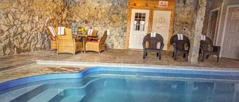 Indoor pool, a heated pool