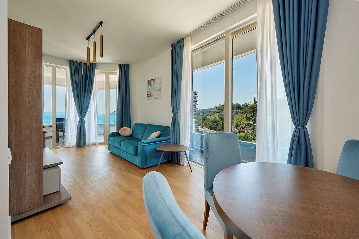 Panorama appartement | 1 slaapkamer, een kluis op de kamer, verduisterende gordijnen
