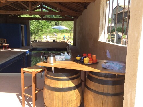 the garden level retreat at La Roche Bleue