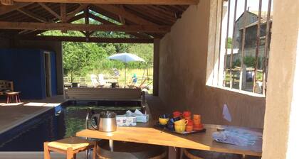 the garden level retreat at La Roche Bleue