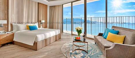 Signature Condo, 1 Queen Bed, Balcony, Sea View | Egyptian cotton sheets, premium bedding, memory foam beds, minibar
