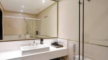 Hair dryer, towels