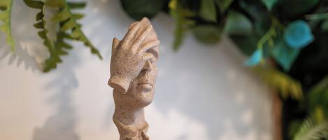A sculpture on a pedestal.