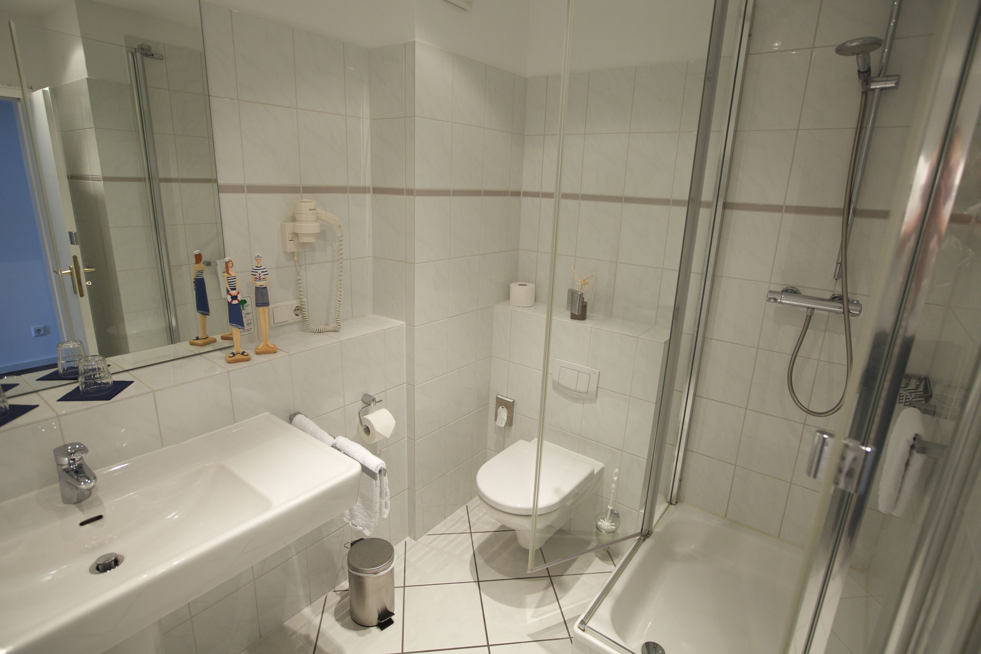 shower, free toiletries, hair dryer, bathrobes