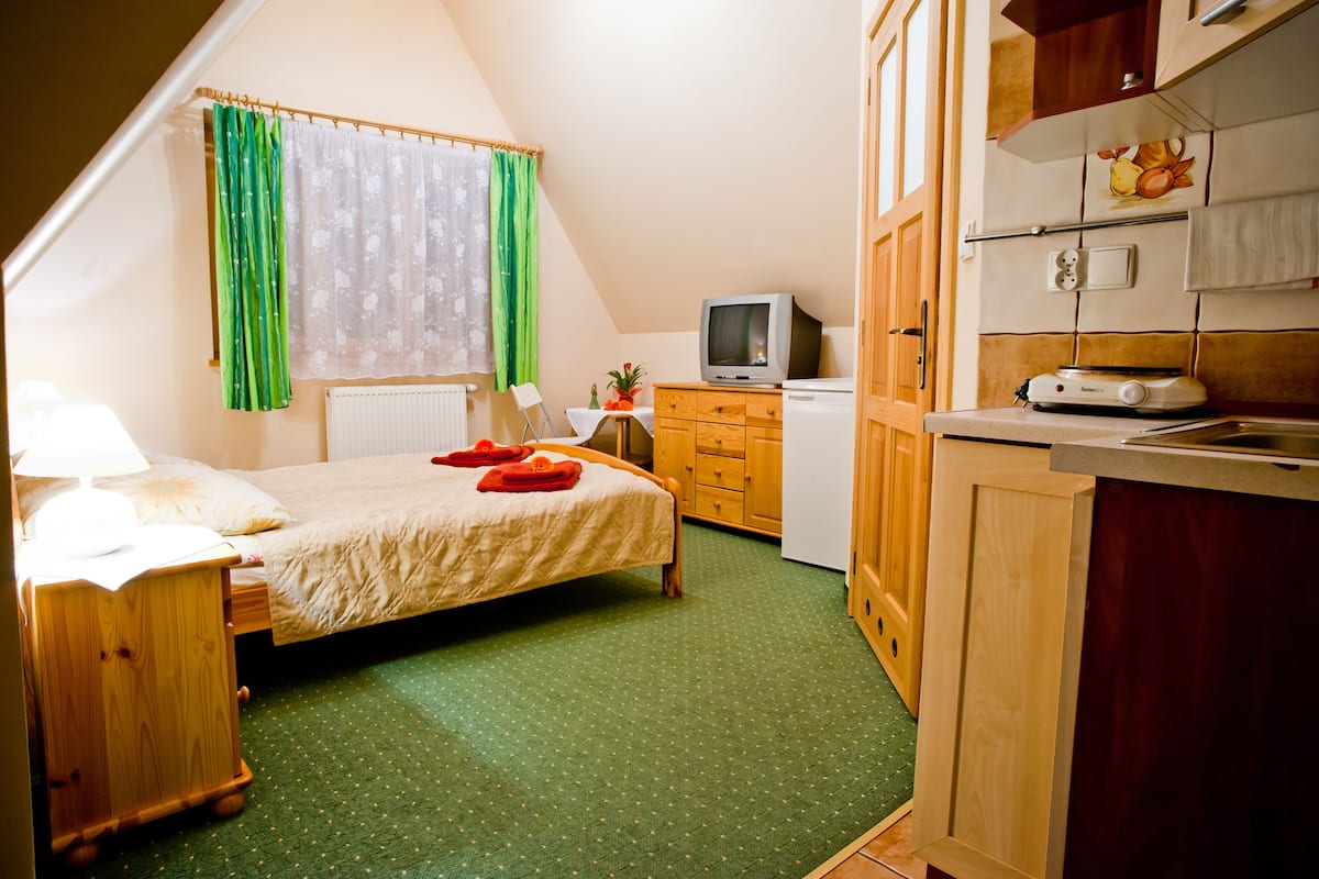 Eenvoudige studio (for 2 people) | Een strijkplank/strijkijzer, babybedden (toeslag), gratis wifi
