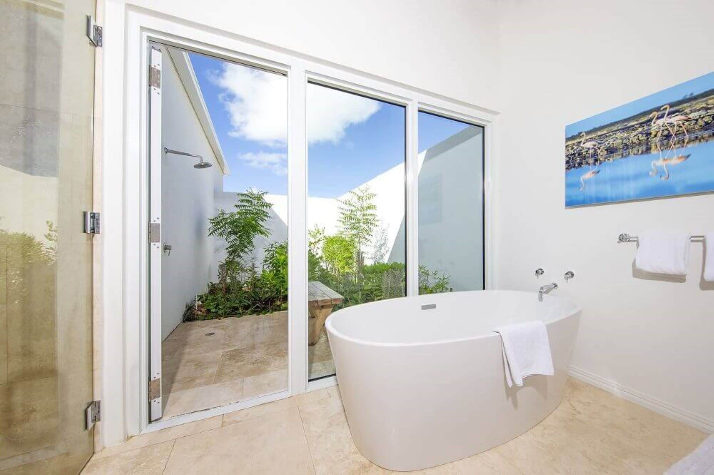 two bedroom beachfront villa deluxe | deep-soaking bathtub