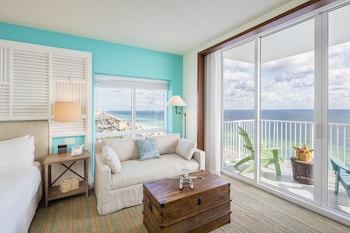 Premium bedding, pillowtop beds, in-room safe, desk at Margaritaville Hollywood Beach Resort
