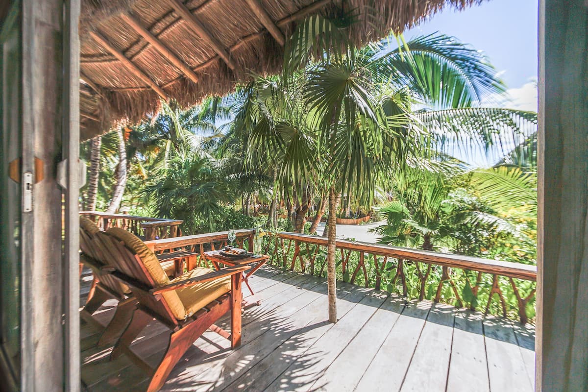 Kamer, 1 kingsize bed, uitzicht op tuin | Terras