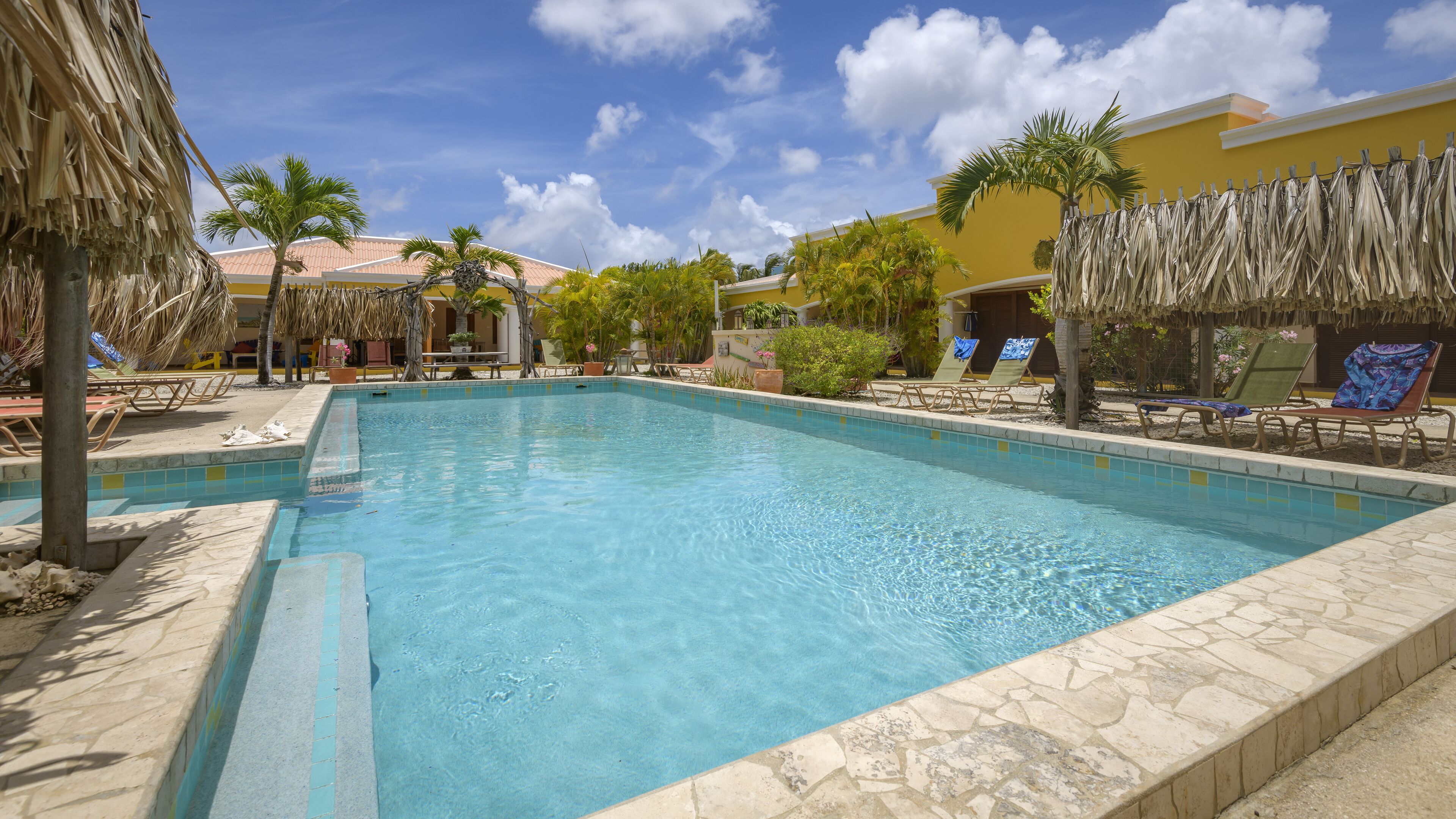 Outdoor pool, free cabanas, pool umbrellas