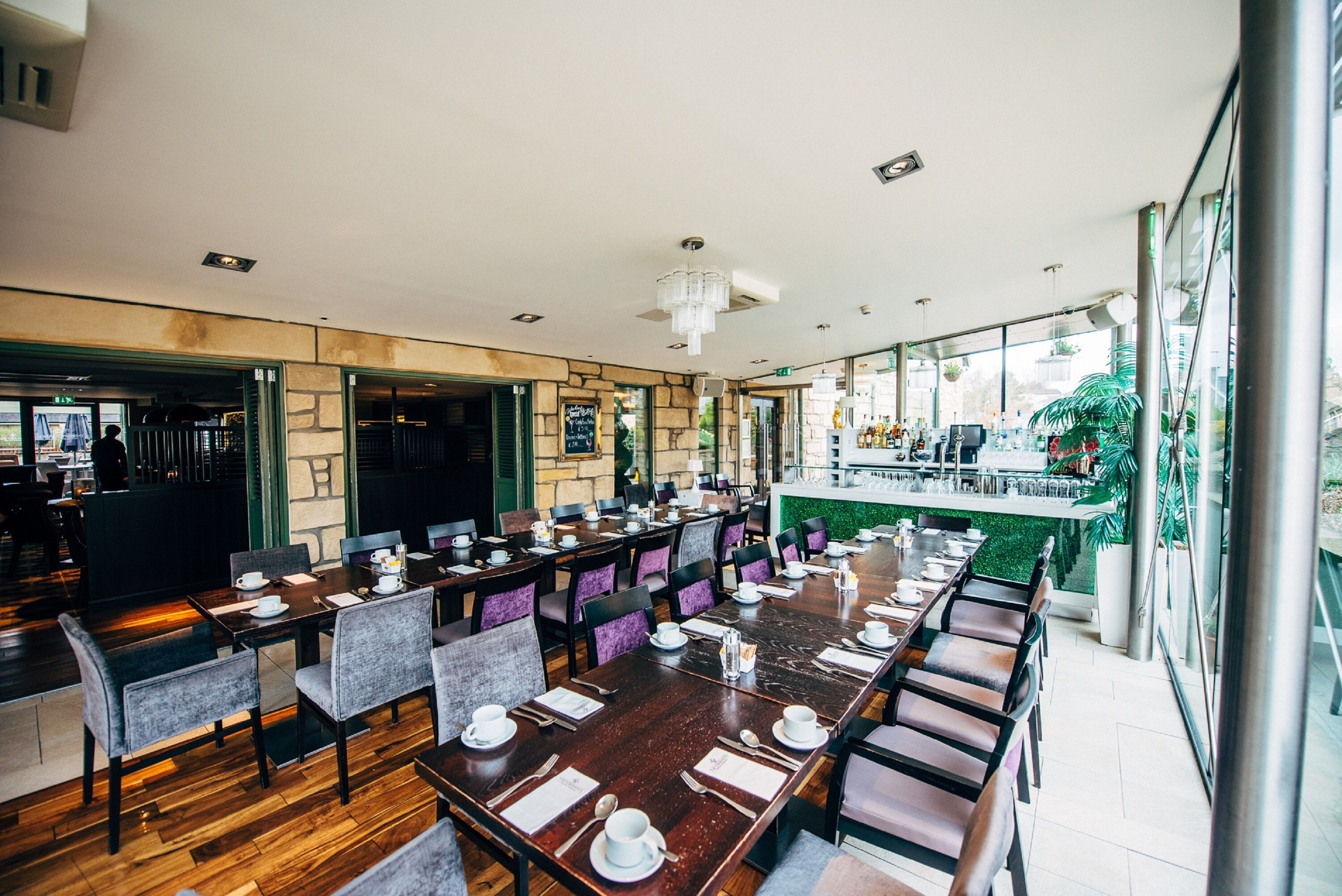 breakfast, lunch and dinner served