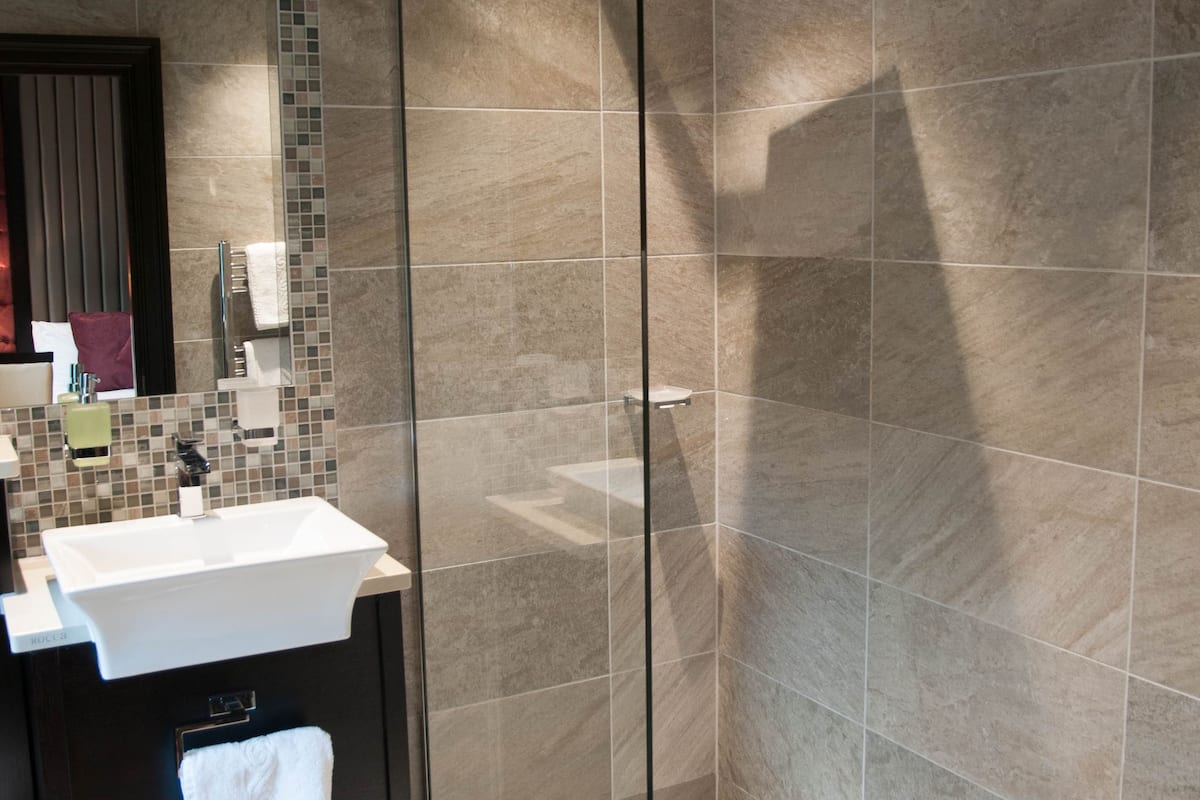 free toiletries, hair dryer, towels