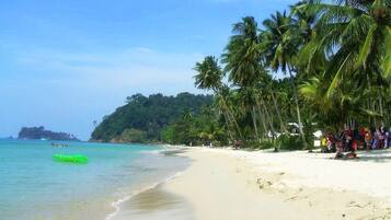 Beach nearby, white sand