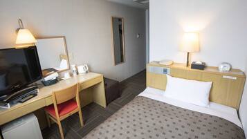 Desk, blackout curtains, iron/ironing board, free WiFi