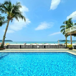 Vista a la playa o el mar