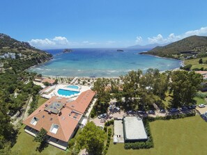 Private beach, sun-loungers, beach umbrellas, beach volleyball