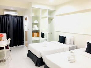 ห้องสแตนดาร์ดทวิน | โต๊ะทำงาน, Wi-Fi ฟรี, ผ้าปูที่นอน