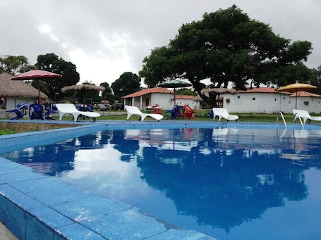 2 outdoor pools, pool umbrellas, sun loungers