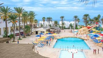 Indoor pool, 2 outdoor pools, pool umbrellas, pool loungers