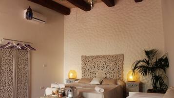 Deluxe Double Room, Patio, Garden View (Mauritania) | Premium bedding, in-room safe, desk, rollaway beds