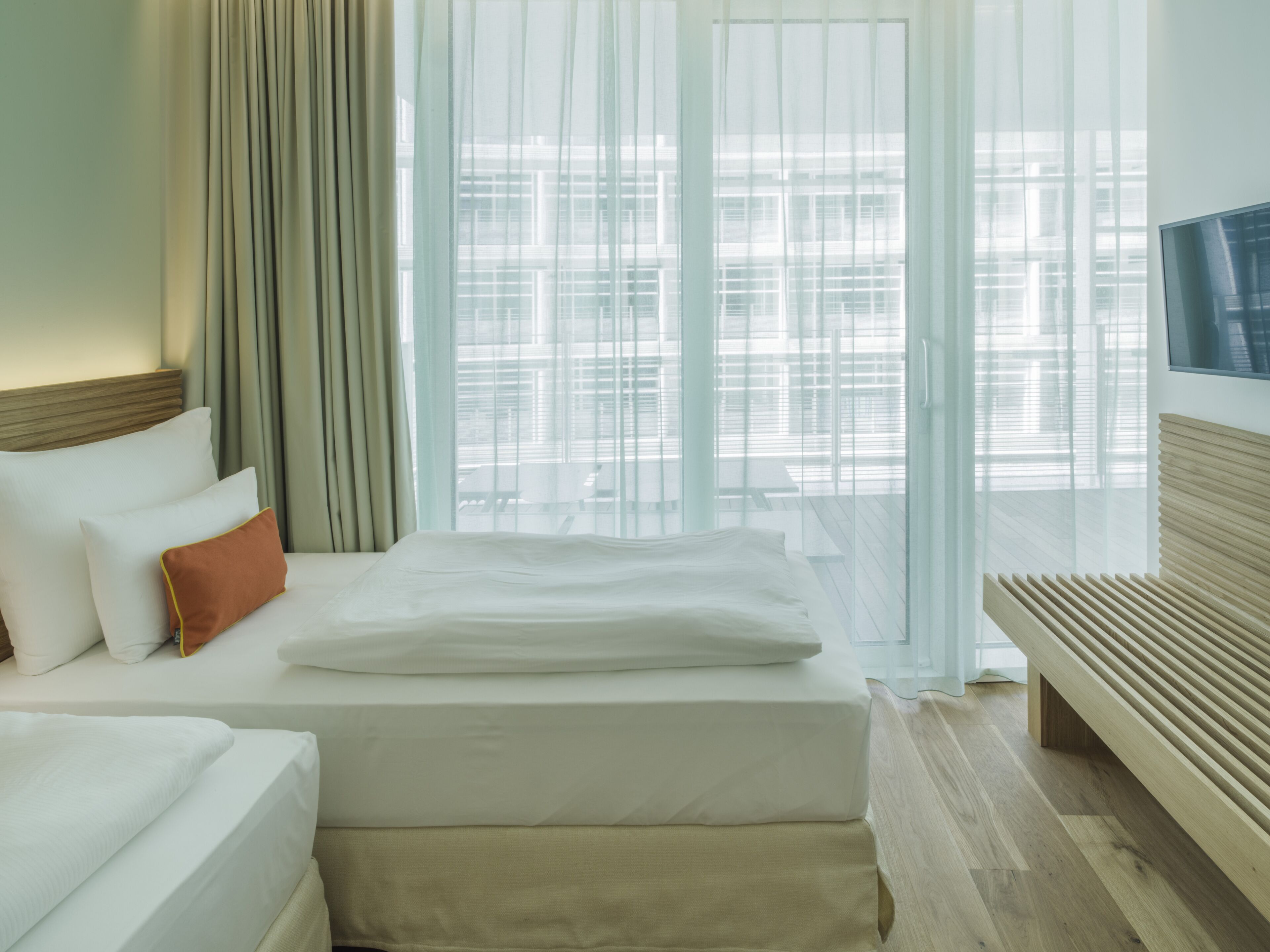 superior suite, 2 bedrooms, terrace, partial sea view | premium bedding, minibar, in-room safe, desk