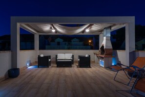 Luxury Villa, 3 Bedrooms, Terrace, Sea View | Living area