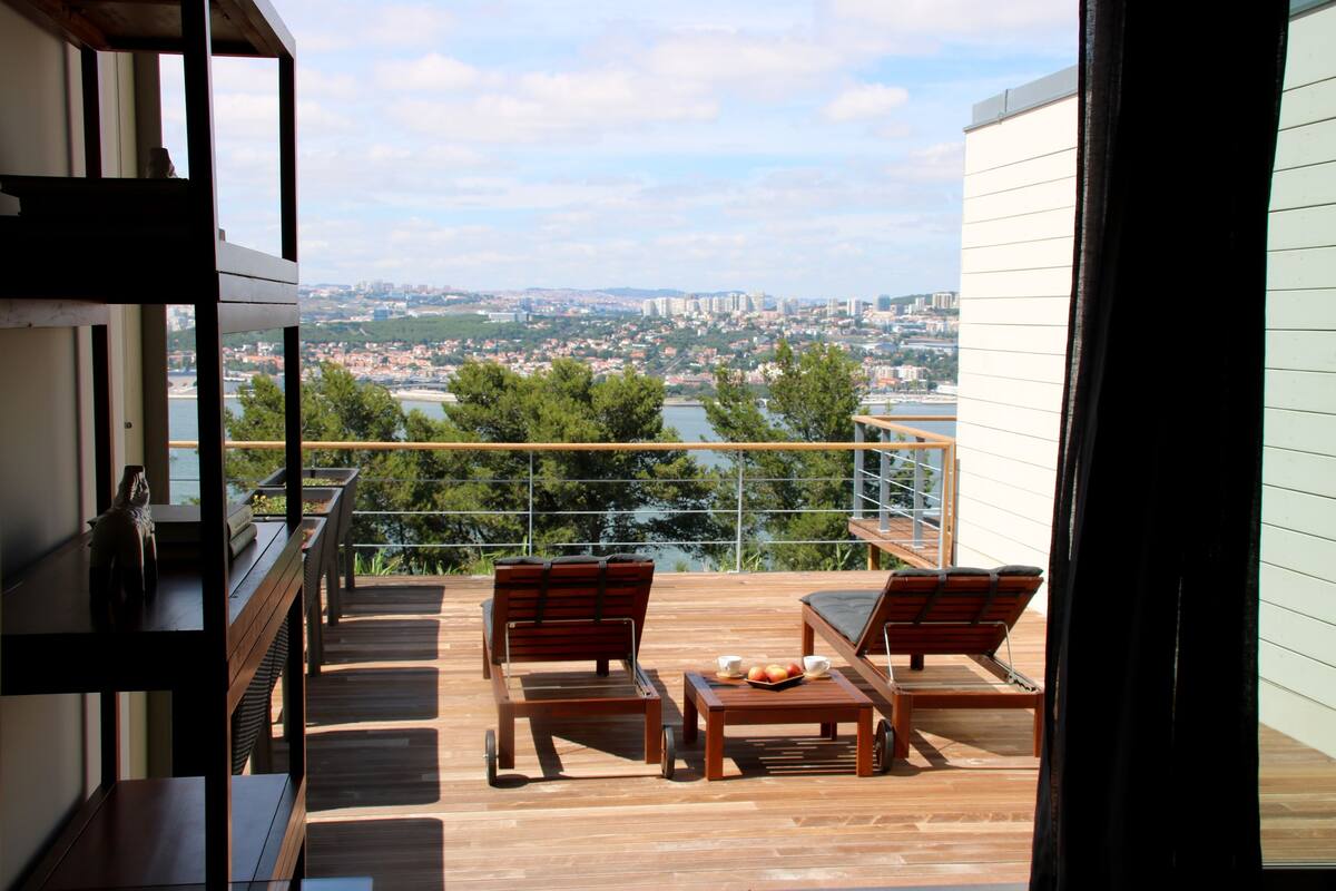 Quarto casal, terraço, vista para o rio | Vista do quarto