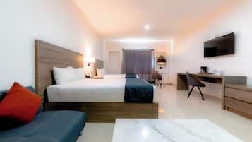 Suite estudio familiar | Ropa de cama de alta calidad, sistema de insonorización, cunas gratuitas