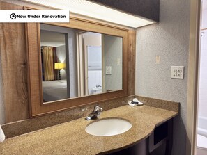 Standard Room, 2 Double Beds, Non Smoking | Bathroom | Combined shower/bathtub, free toiletries, towels, soap