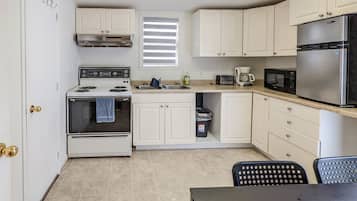 Mini-fridge, microwave, coffee/tea maker