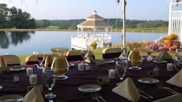 Outdoor wedding area