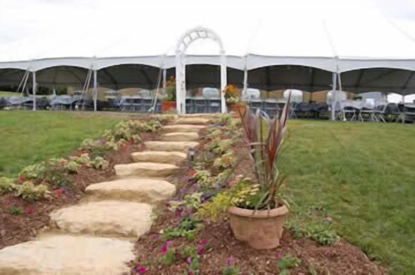 outdoor wedding area