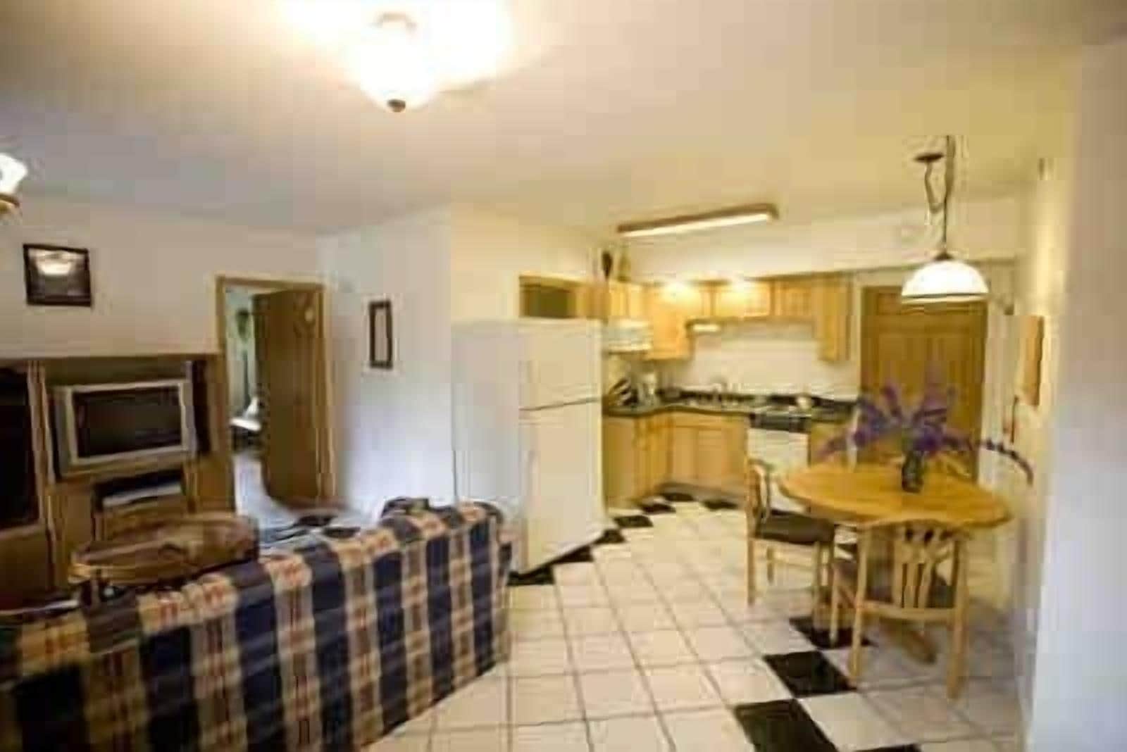 superior suite, 1 king bed, jetted tub | private kitchen | full-sized fridge, microwave, oven, stovetop