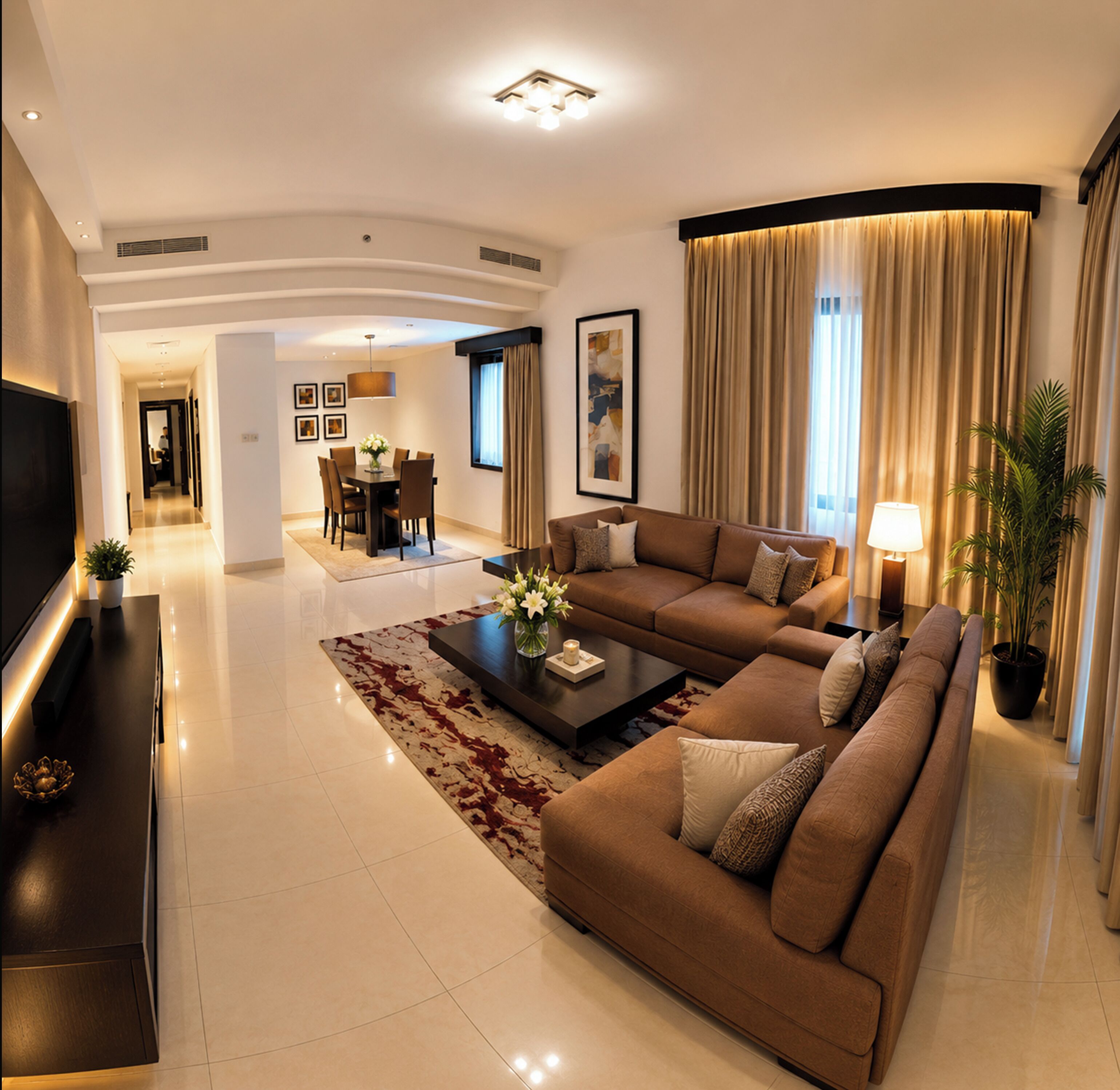 Apartment, 2 Bedrooms | Living area