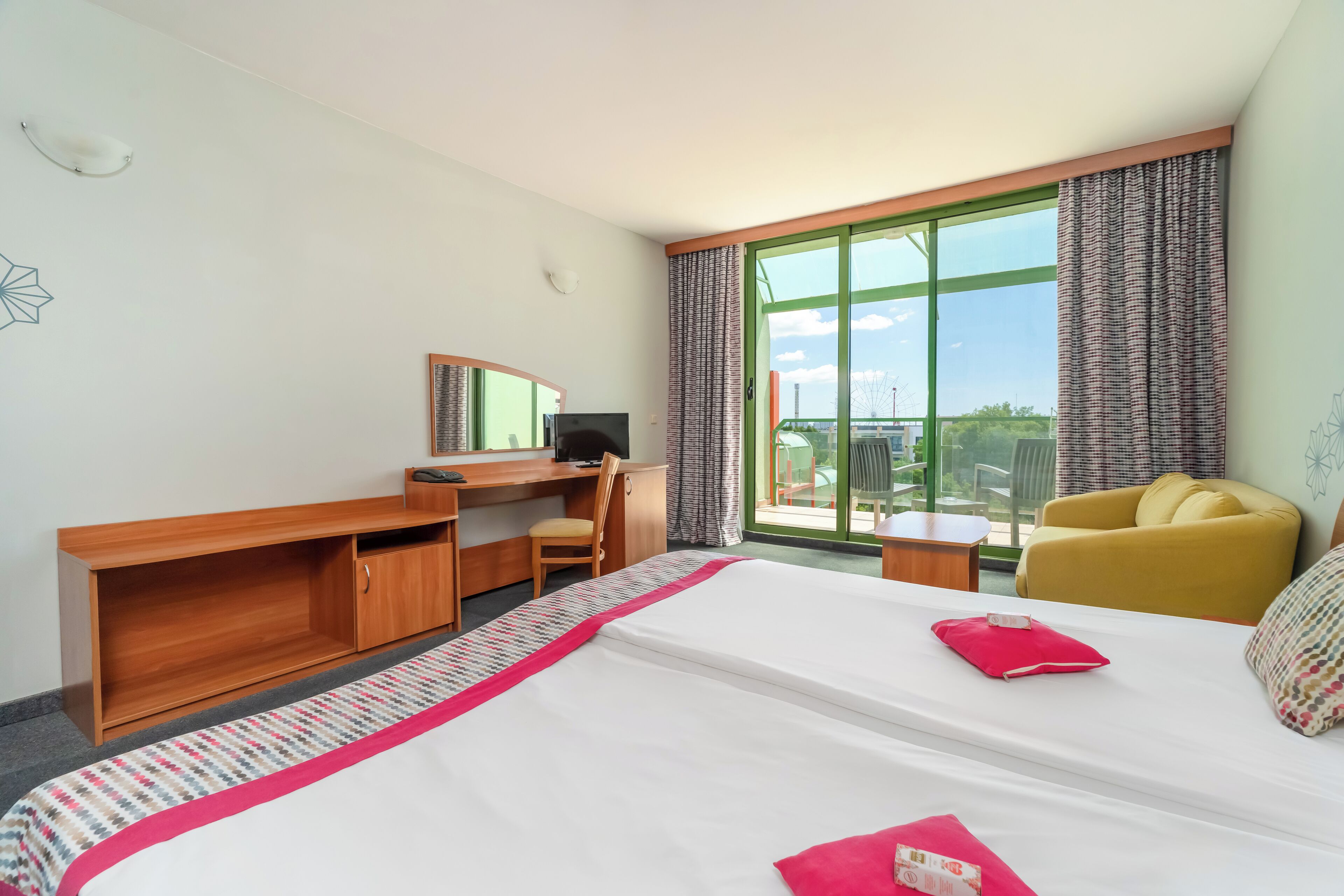 twin room | 1 bedroom, desk, blackout curtains, iron/ironing board