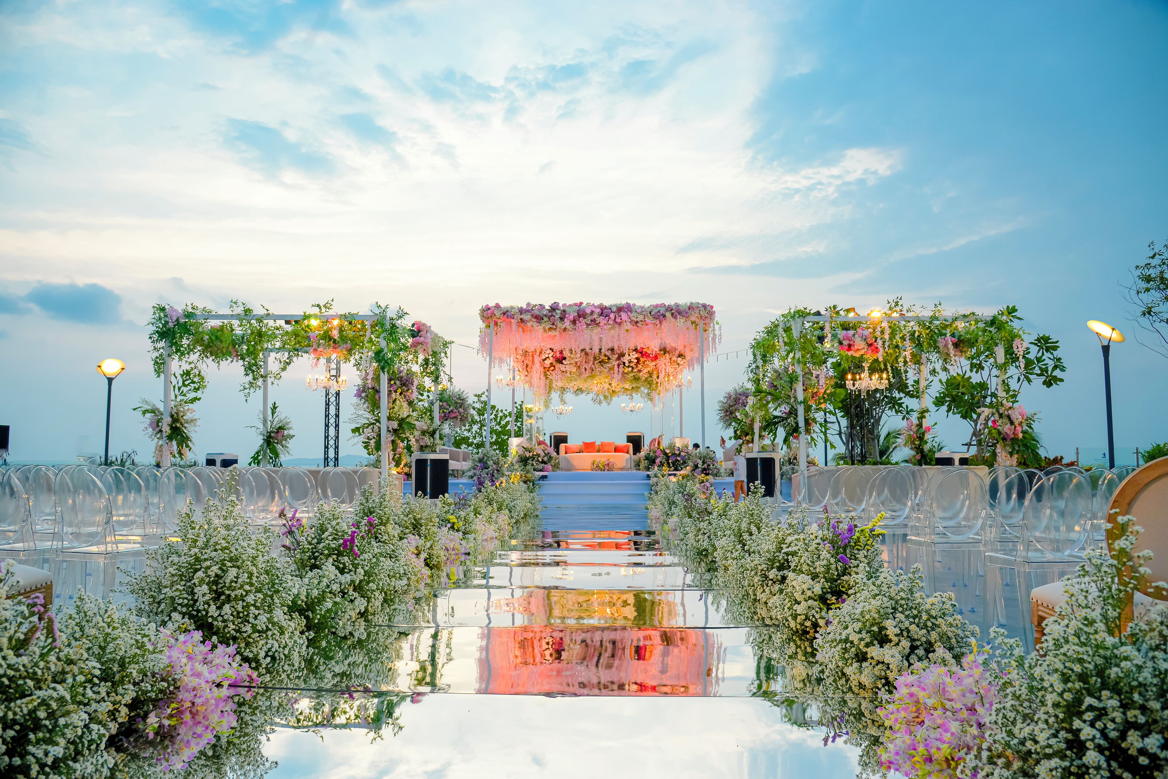 outdoor wedding area