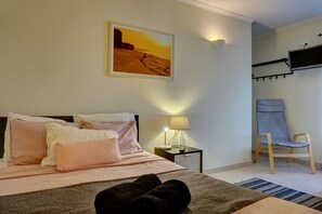 Apartment, 2 Bedrooms, Patio | Individually decorated, individually furnished, desk, laptop workspace