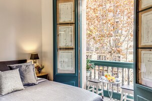 Standard Double Room, Balcony, City View | Minibar, in-room safe, desk, blackout drapes