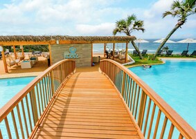 2 outdoor pools, pool umbrellas, sun loungers