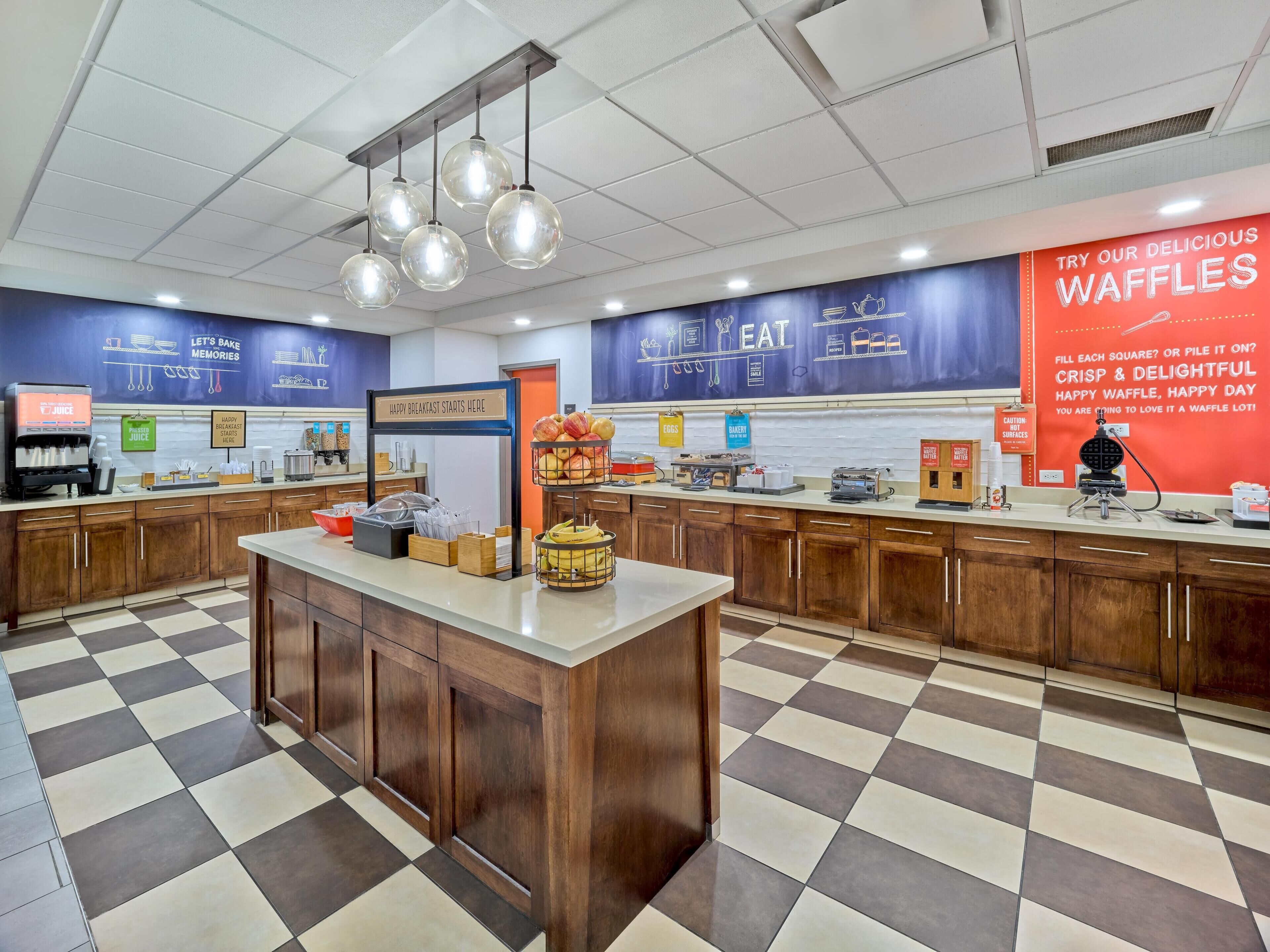 Free daily buffet breakfast