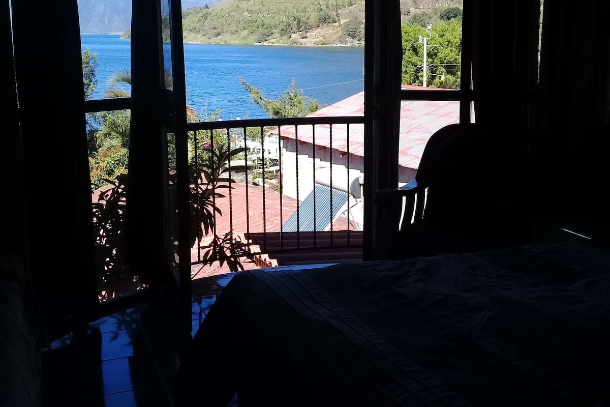 romantic room, fireplace, lake view | view from room