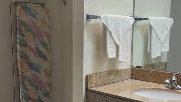 Free toiletries, hair dryer, towels