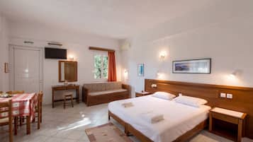 Premium bedding, desk, soundproofing, iron/ironing board