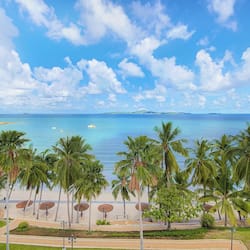 Private beach, sun loungers, beach umbrellas, beach towels