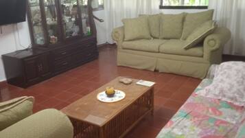 Traditional Apartment | Living area | 43-inch Smart TV with satellite channels