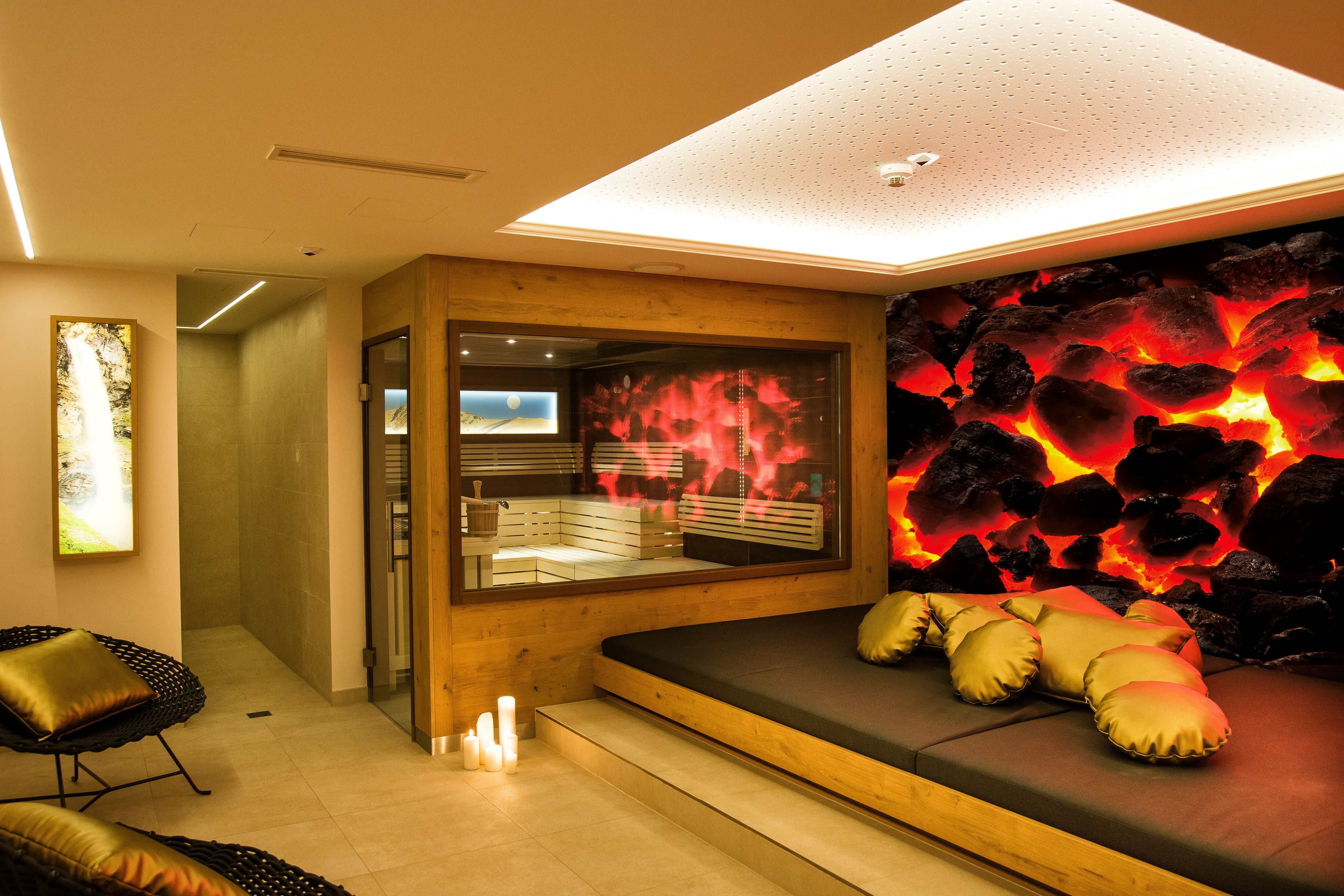 sauna, steam room, hot springs/mineral springs, body treatments