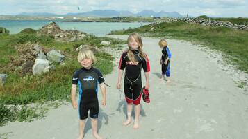 Guests can enjoy a scenic coastal walk to the water's edge.